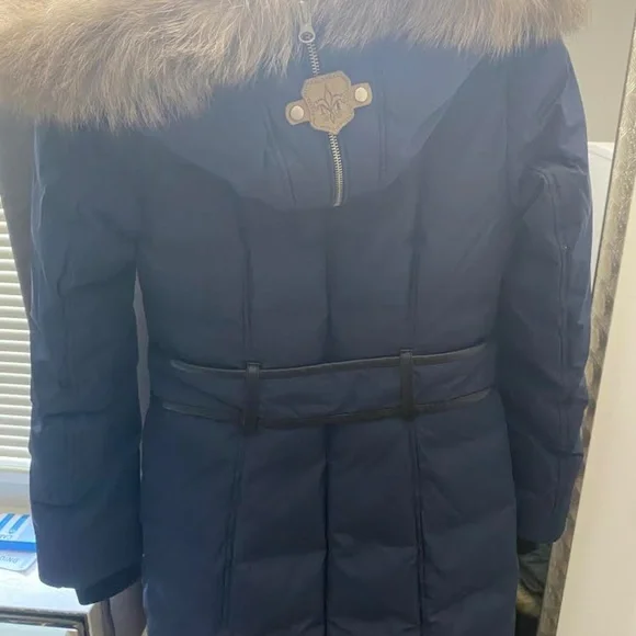 Mackage Trish Leather-Trim Down Coat-XS